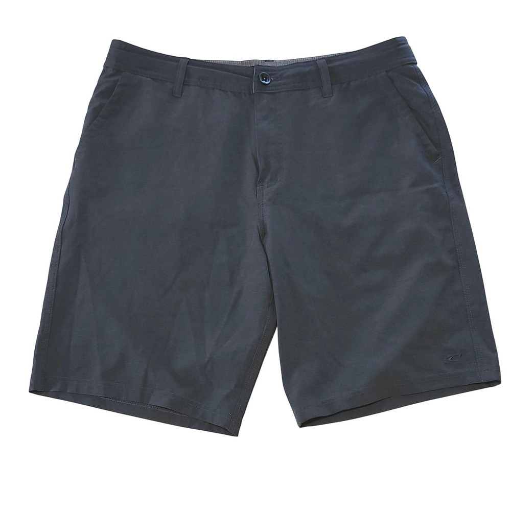 ONeill Hybrid Shorts Size 34 Dark Gray Quick Dry Stretch Casual Walk Boardshorts